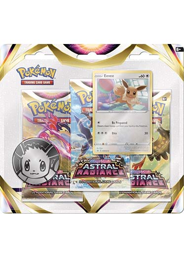 Pokemon TCG: Astral Radiance - 3 Pack Blister Eevee
