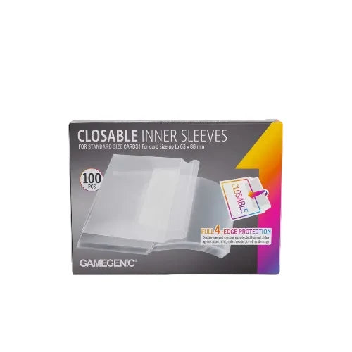 Gamegenic: Closable Inner Sleeves (100, Clear)
