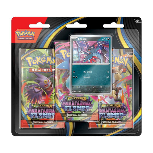Pokemon TCG: Phantasmal Flames ME02 - 3-Pack Blister