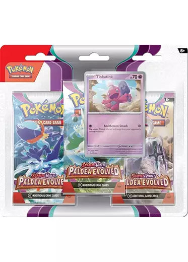 Pokemon TCG: Paldea Evolved - 3 Pack Blister Tinkatink