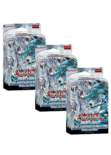 Yugioh TCG: Structure Deck - Saga of the Blue Eyes Unlimited Edition - Set of 3 Decks