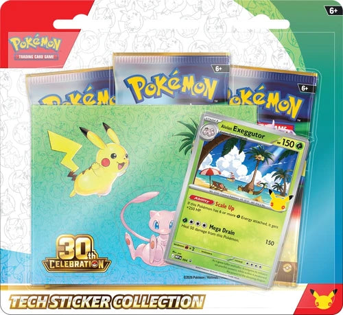 Magic Madhouse product image of the Pokémon 30th Celebration Tech Sticker Collection featuring Alolan Exeggutor