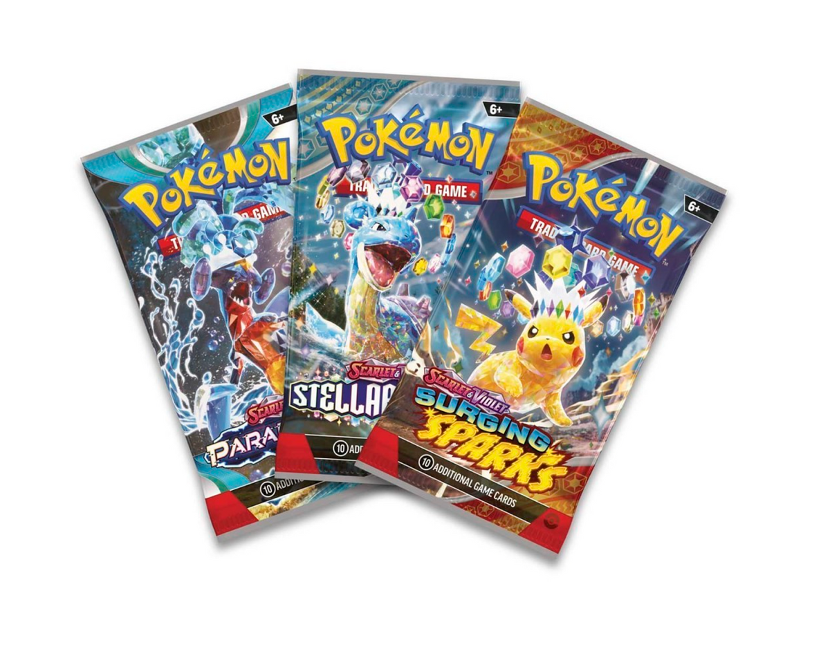 Pokémon TCG booster packs included with the Treasures of Ruin Stacking Tin