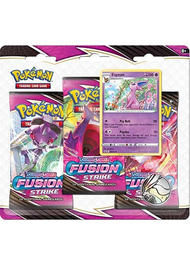 Pokemon TCG: Sword & Shield 8 Fusion Strike - 3 Pack Blister Espeon