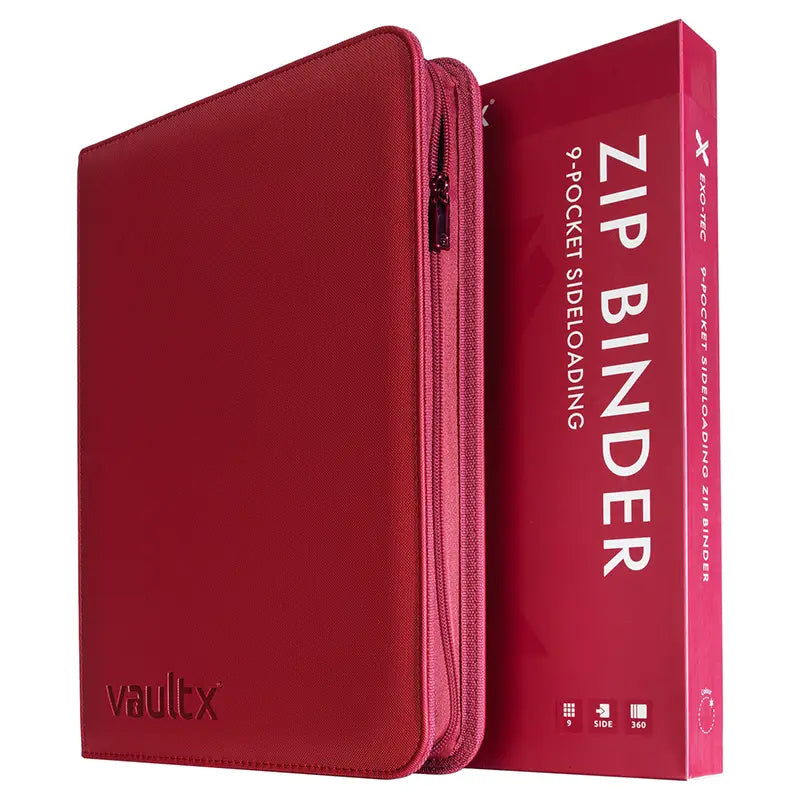 Vault X: Metallic Red Exo-Tec Zip Binder