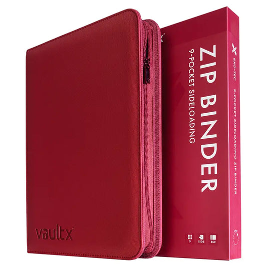Vault X: Metallic Red Exo-Tec Zip Binder